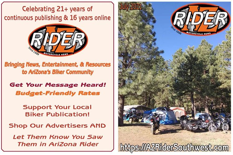 AZ Rider Motorcycle News
July 2021 edition