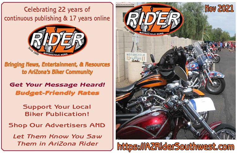 AZ Rider Motorcycle News
November 2021 edition