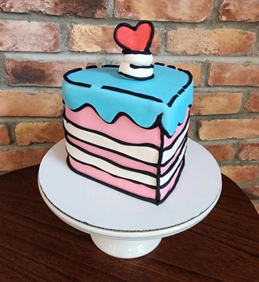Cartoon heart cake 