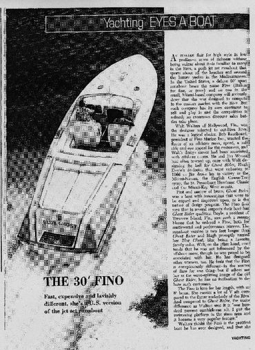A newspaper clipping of a boat speeding on the water.