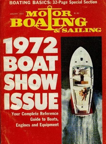 A magazine cover for the 1972 Boat Show Issue.