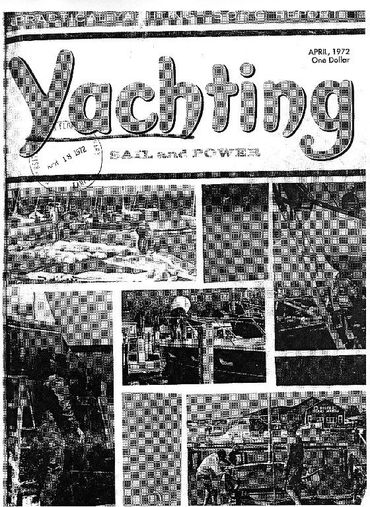 A magazine article with a headline about yachting.