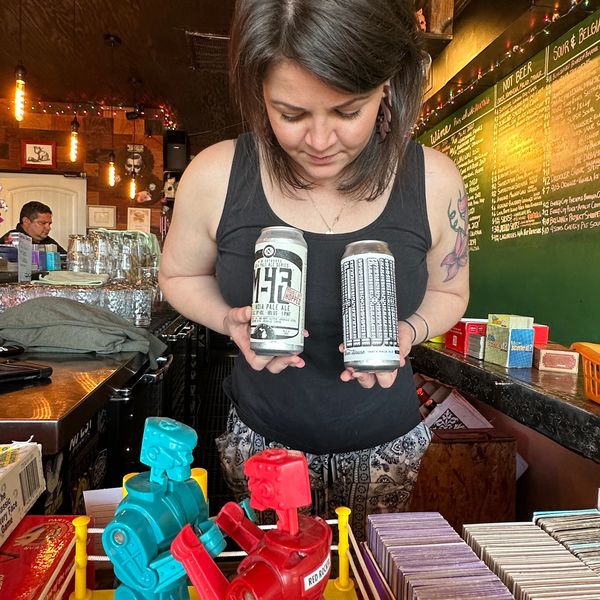 Bartender (and National Treasure) Tiffany featuring two IPA beers