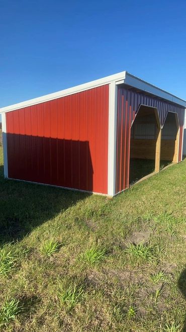 Custom sheds with double doors and metal roof near Cedar Rapids, IA