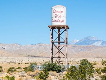 Water tower marks the western gateway to Desert Hot Springs.