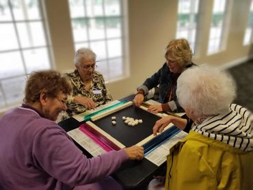 Playing Mahjong at the Friendship Event 2020 Pioneer Garden Club