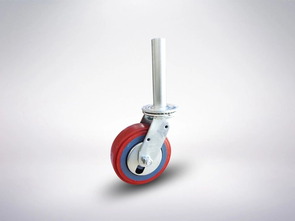 Rodachina giratoria  sin freno, rueda de 6 pulgadas en poliuretano elastomerico, buje de nylon