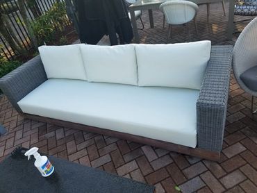 Patio cushions, recovering porch cushions