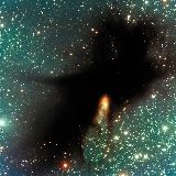 Cosmic cloud BHR 71 large black structure