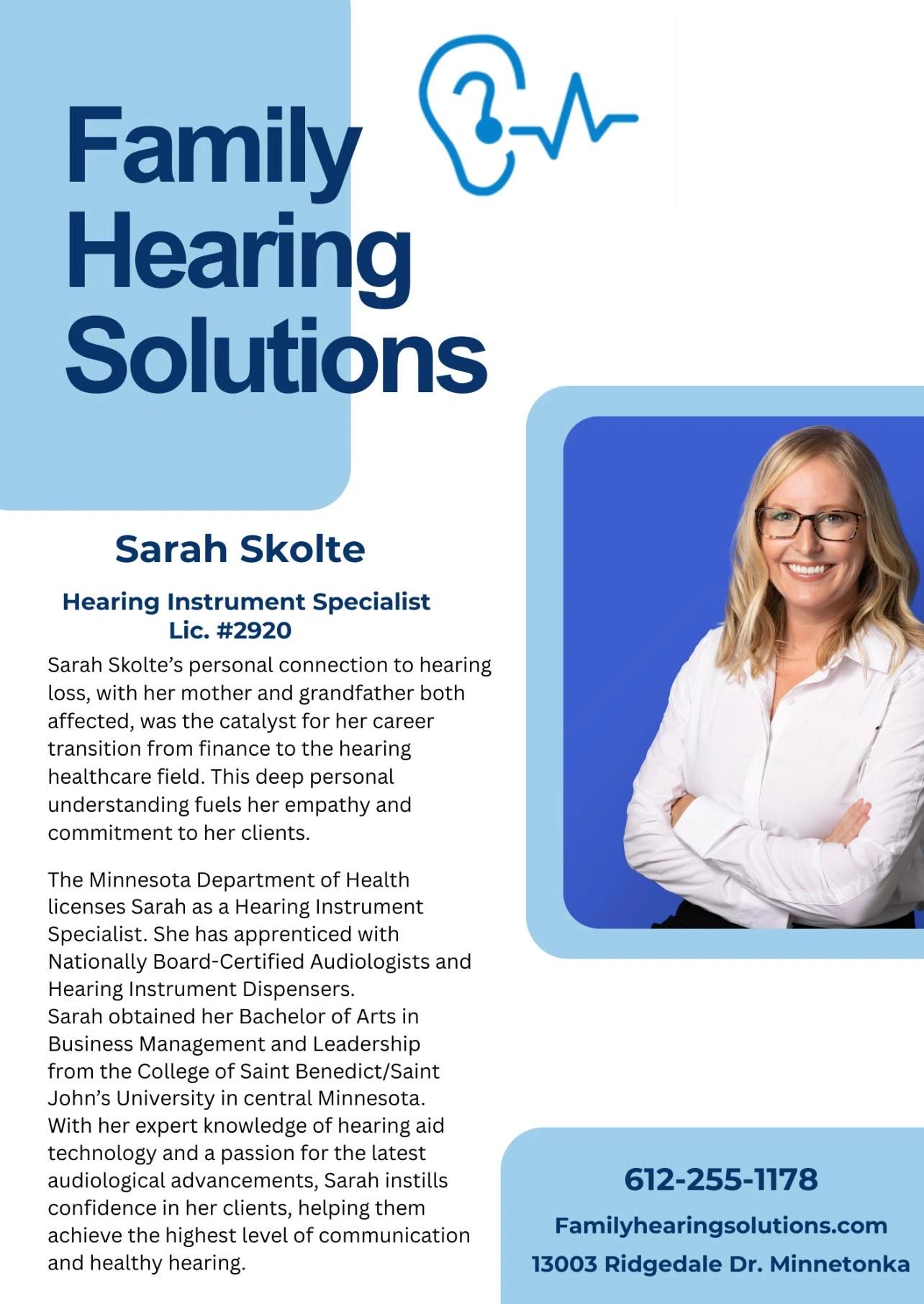 Description of our Minnetonka Provider Sarah Skolte