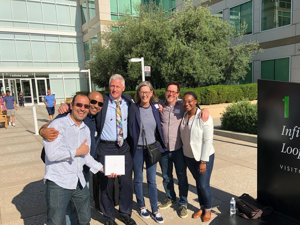 Mark Kroncke of Invoke Technologies with LA's TAP team at Apple Headquarters in Cupertino.