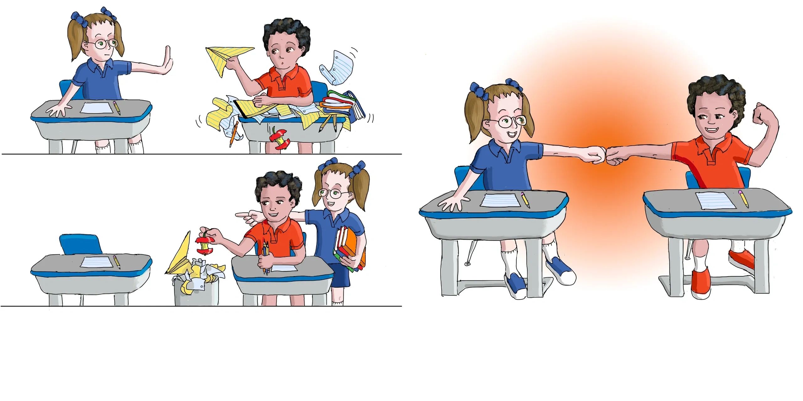 Title: Friends Help Friends. © 2025 Illustration for children's picture book by Laura Brazeau.