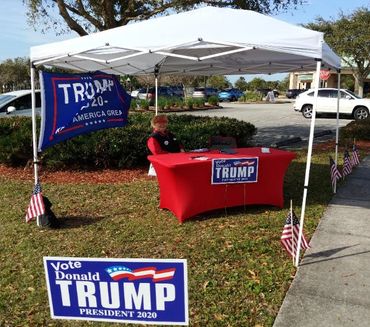 Republican Tent at Whitlock Community Center, Early Voting Site, March 2020, Palm Bay, FL