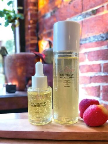 Lighten Up OxyVERVE serum and cocktail face toner