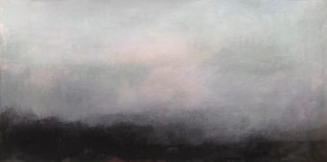 Australian landscape, misty mountains, oil & wax, Judi Moss, Rex-Livingston Art, Katoomba Artist