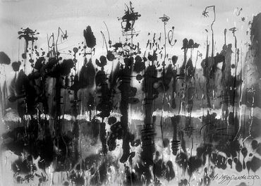 abstract landscape, mixed media, Maree Azzopardi, Rex-Livingston