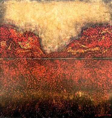 abstract landscape painting, Maree Azzopardi, Rex-Livingston, oil painting, Australian artist