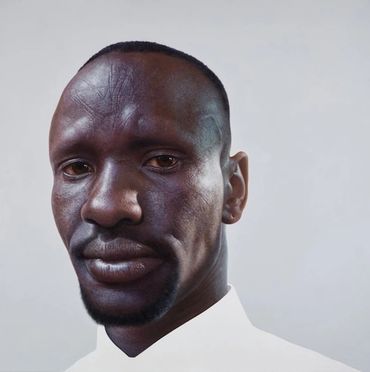 a hyper realist portrait of Deng Adut, a sudanese migrant who becaome a lawyer in NSW, Archibald '16