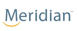 Logo of Meridian with a stylized smile curve.