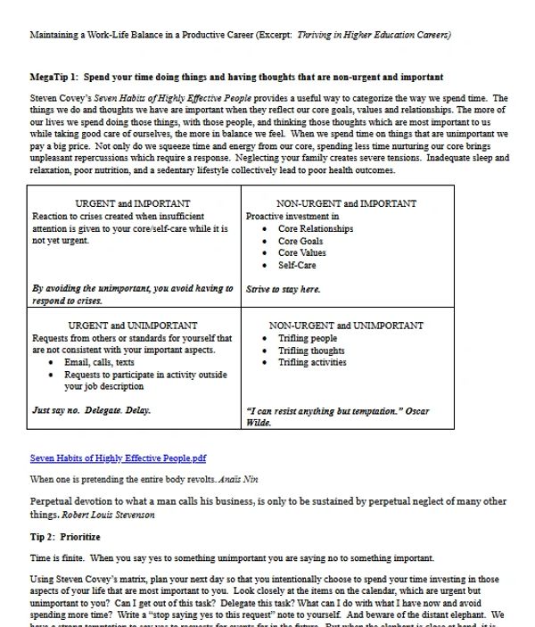 Preview of the Time management strategies worksheet developed by capacity plus
