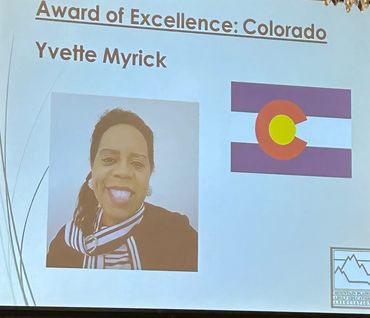 Dr. Yvette Myrick receives the 2023 Mountain Plains Adult Education
Award of Excellence