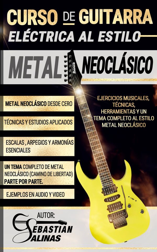 Libro Curso de Guitarra Eléctrica al estilo Metal Neoclásico