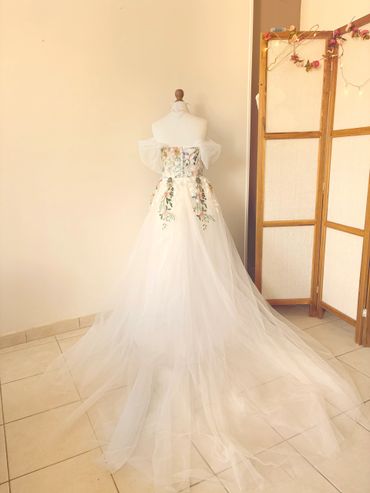 Dentelle des fleurs colorées