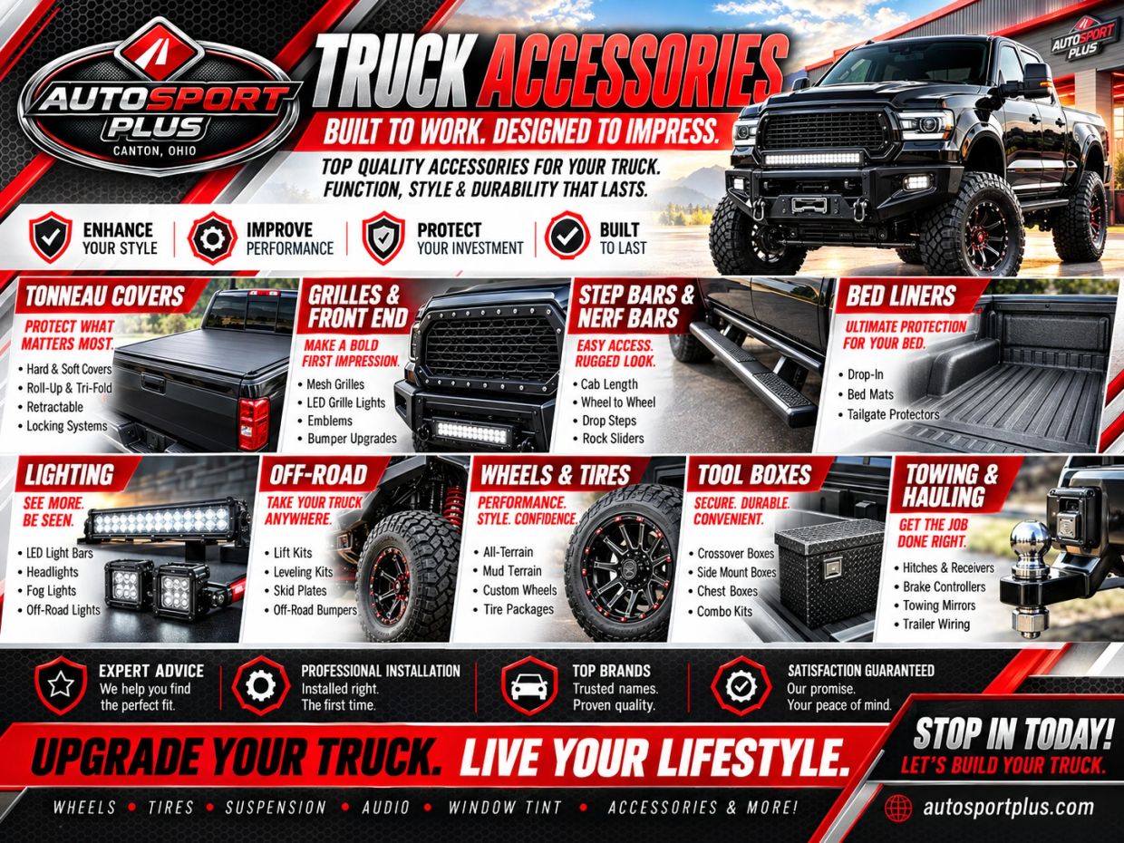 Truck Accessories Canton, Ohio. Jeep Accessories Canton, Ohio.
Auto Accessories Akron, Ohio.