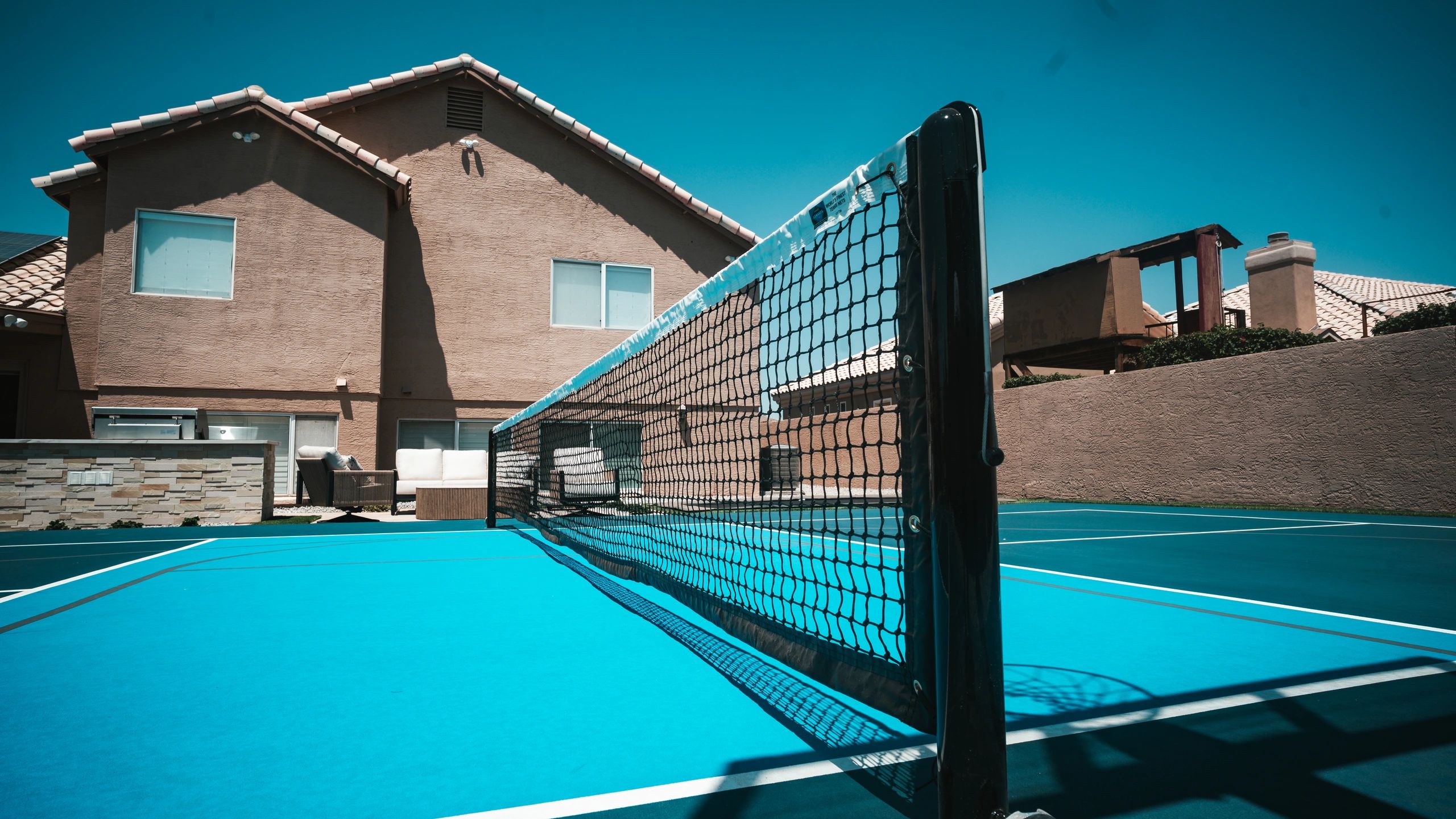 Pickleball court in Mesa Arizona Backyard