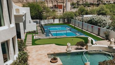 Luxury Arcadia backyard with sport and relaxation areas