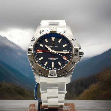 White strap luxury sports watch.