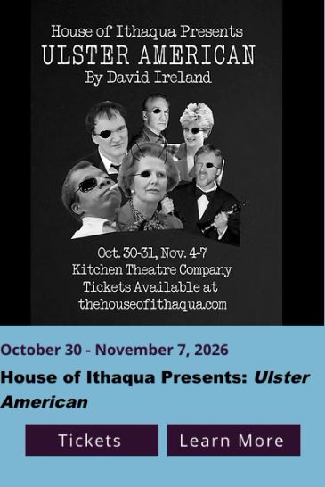 Poster for the play Ulster American by David Ireland.