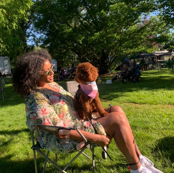 Alissa Abba Owner and her dog Brixxy