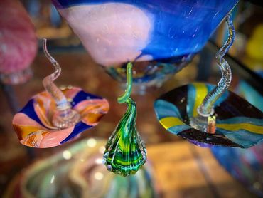 blown glass ring holder