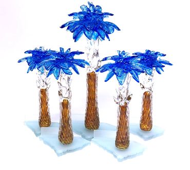 solid glass palmetto tree awards on glass SC state base