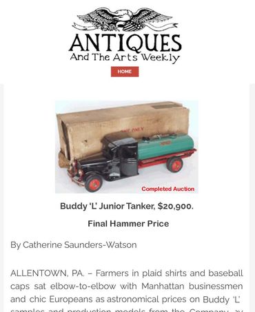 completed auction final price realized buddy l junior oil tanker, buddy l pressed steel toys