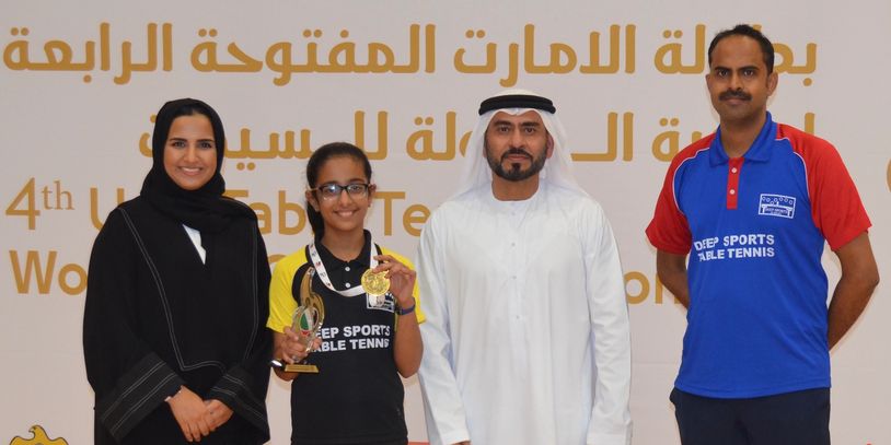 Spriha P Champion Mini Cadets-4th UAE Table Tennis Women’s Open Championship @ Sharjah 15th Nov 2019