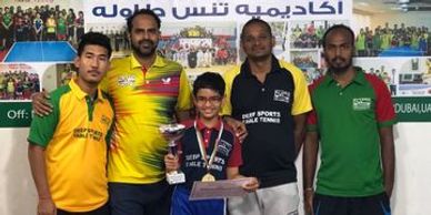 DEEP SPORTS player Anirudh Winner at al wasl club with Coach Ganesh,Pradeep,Ravi &  Navaneeth.