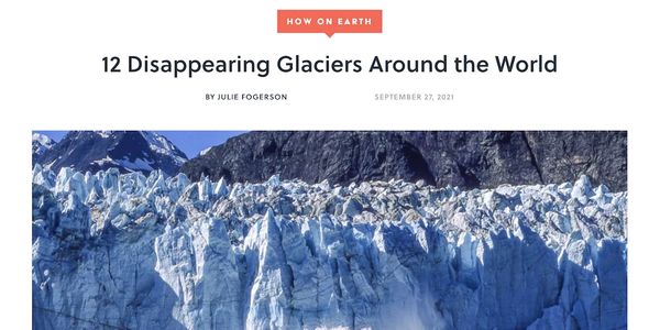 Mental Floss screenshot article glaciers