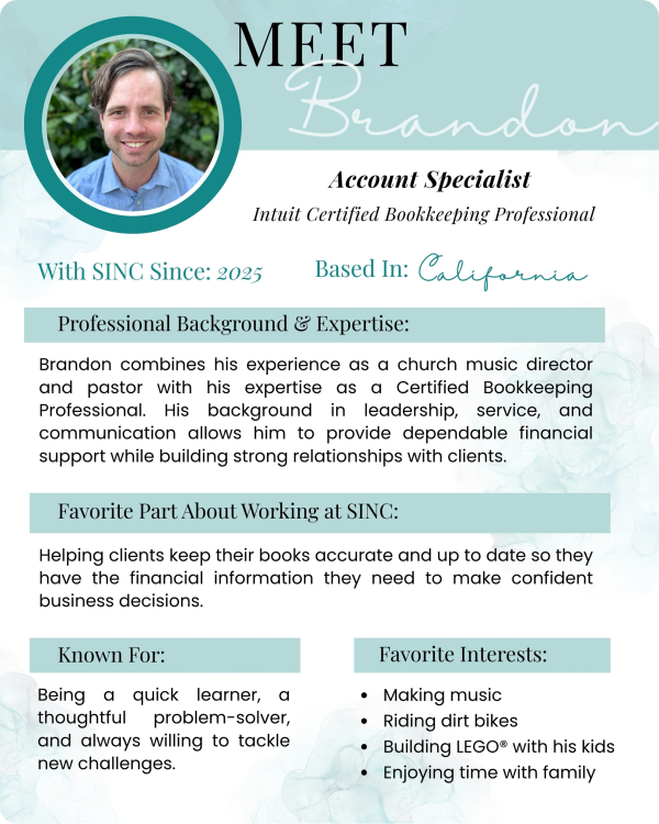 Bio page for one of SINC's Account Specialists