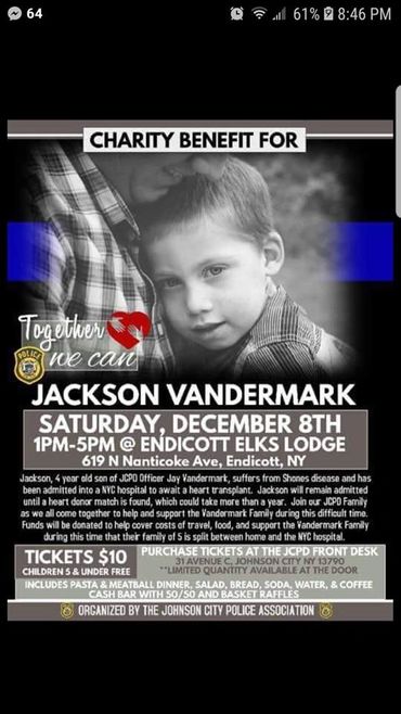 charity benefit for Jackson Vandermark