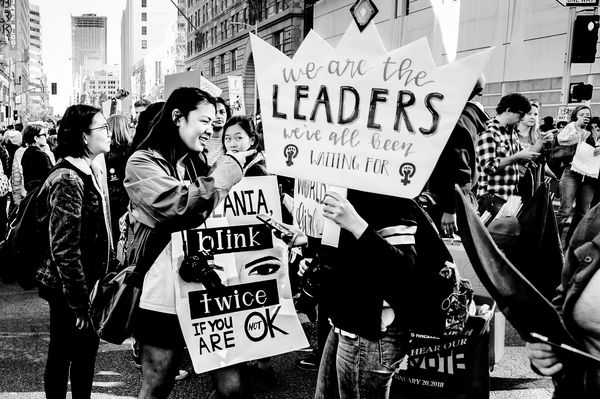 Women take to the Streets of LA; Womoens March 2021