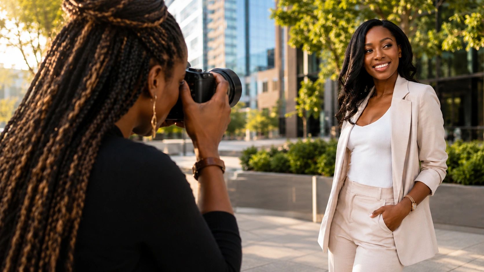Atlanta photographer capturing a professional branding photoshoot for Picture Me ATL