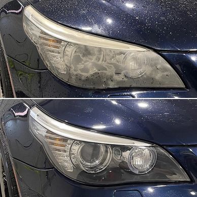 bmw 5 series headlight restoration with PPF
