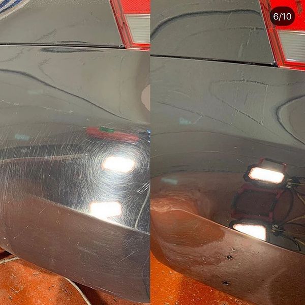 Before and after 3-stage paint correction