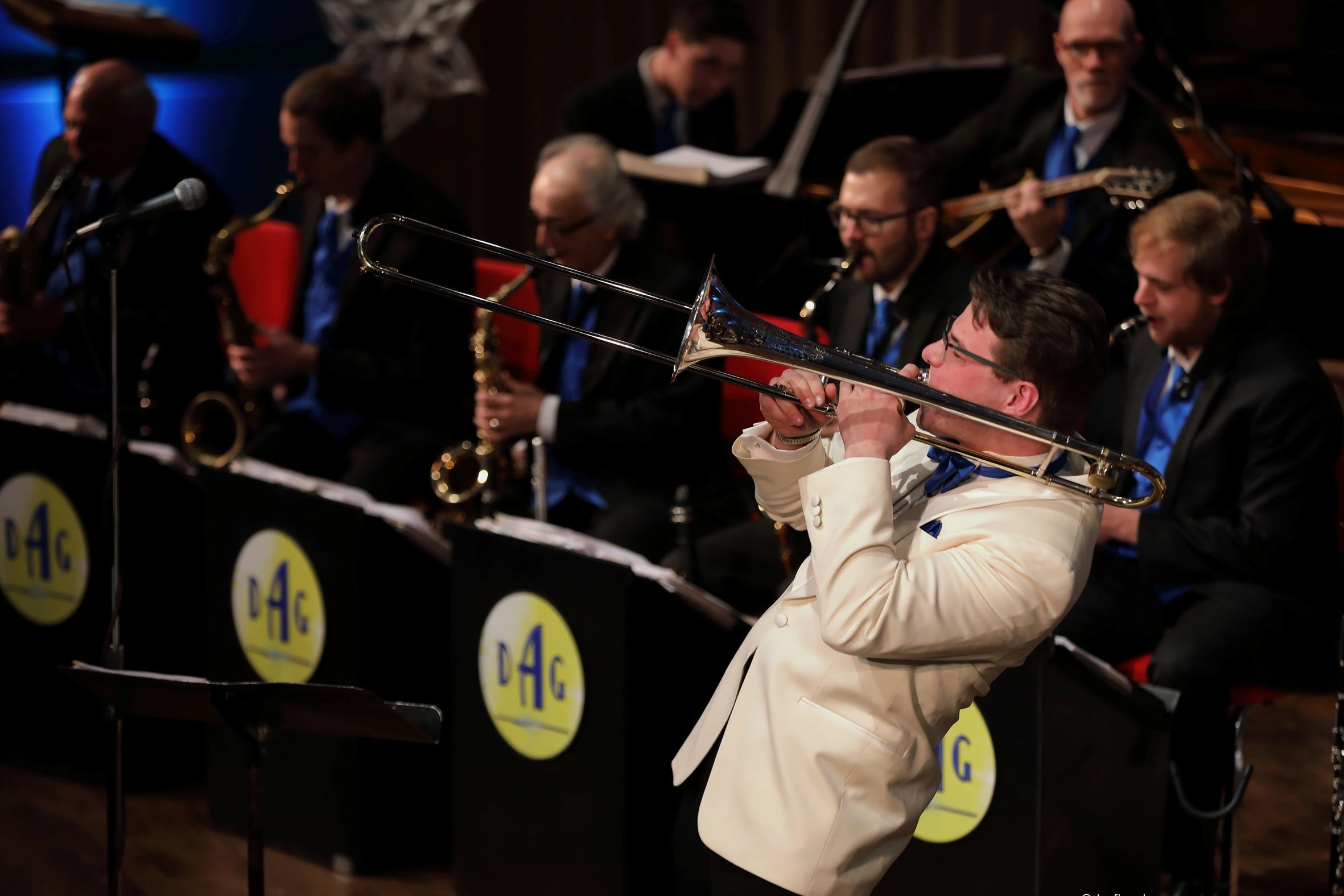 Dan Gabel, trombone and bandleader with the Abletones Big band