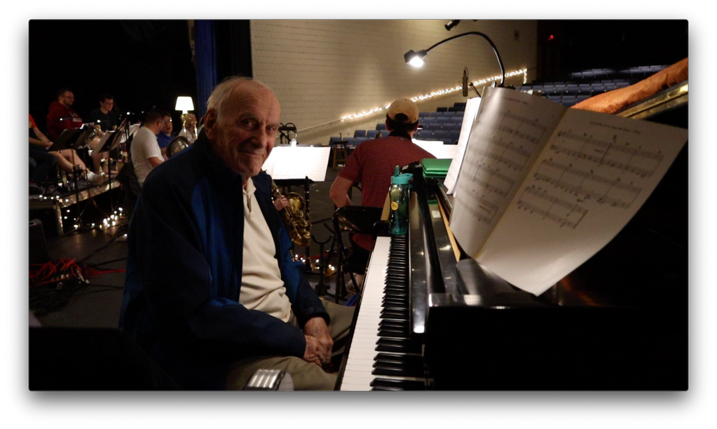 Donn Trenner at the piano with Dan Gabel and The Abletones recording session