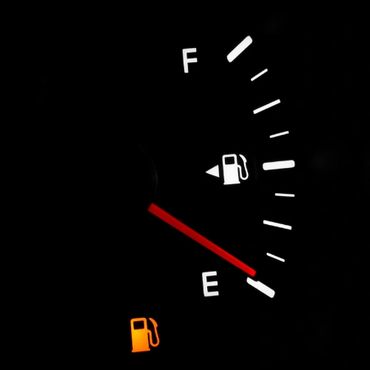 Empty car fuel gauge icon