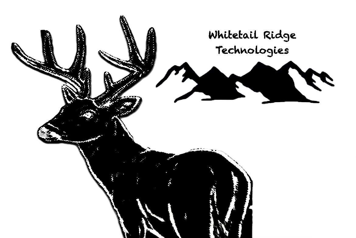 Black and white logo featuring a deer and mountain silhouette with company name.