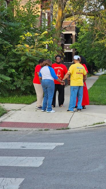 Outdoor Ministry. Praying in the corners of our community.